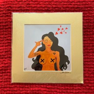 Love Saves Sue Tsai Mini Print 12x12 Gold Frame